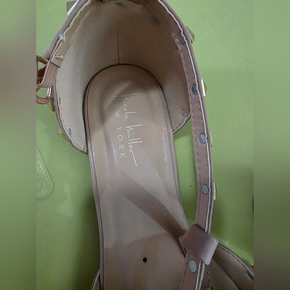 Nicole Miller Women's Pink Studded Flats - Picture 6 of 9